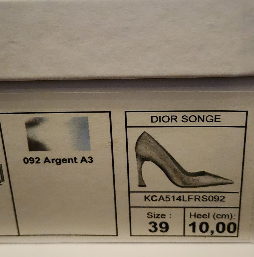 Brand New 100% Auth Christian Dior Women's Stilleto Silver Leather Shoes - Picture 10 of 12